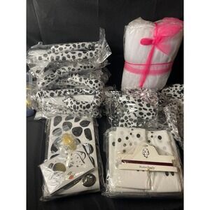 Set of 10 Dalmatian Dog Costume Accessory Set‎ Headband Tail Choker Tulle DIY